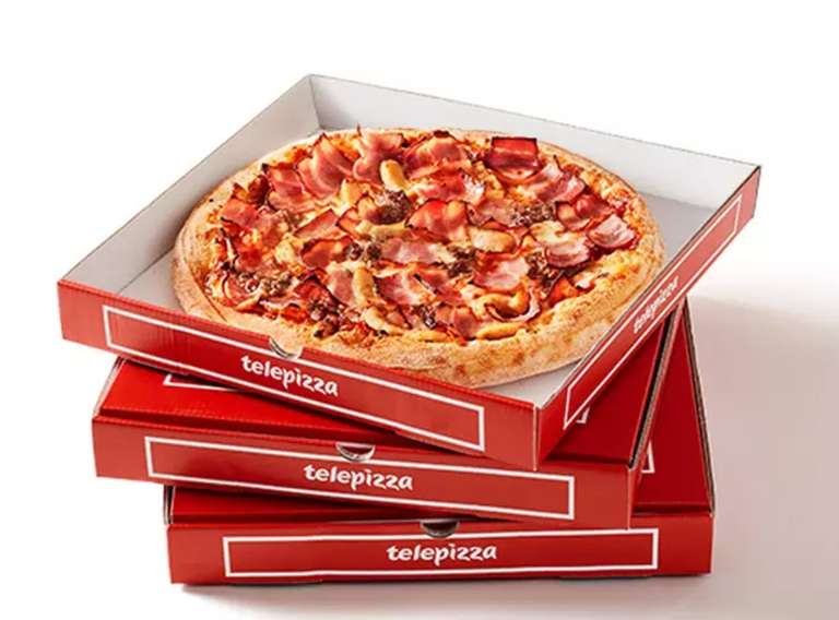 Pizza mediana del Telepizza de 3 ingredientes por 2,99€. [A Recoger]