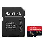 SanDisk Tarjeta microSDXC Extreme PRO de 1 TB + adaptador SD + RescuePRO Deluxe, hasta 200 MB/s, A2, UHS-I, Clase 10, U3, V30