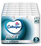 Colhogar Just 1 7x6 - Papel Higiénico Ultra Absorbente y Ultra Suave - 5 Capas - Blanco