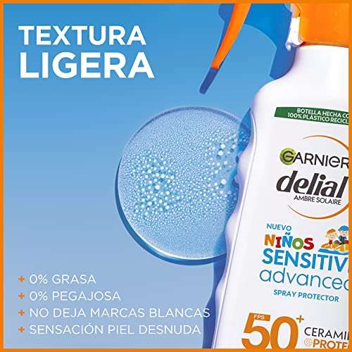 Garnier Protector Solar Spray Niños Delial Resistente al Agua, Arena, Sal y Cloro SPF50+ - 270 ml