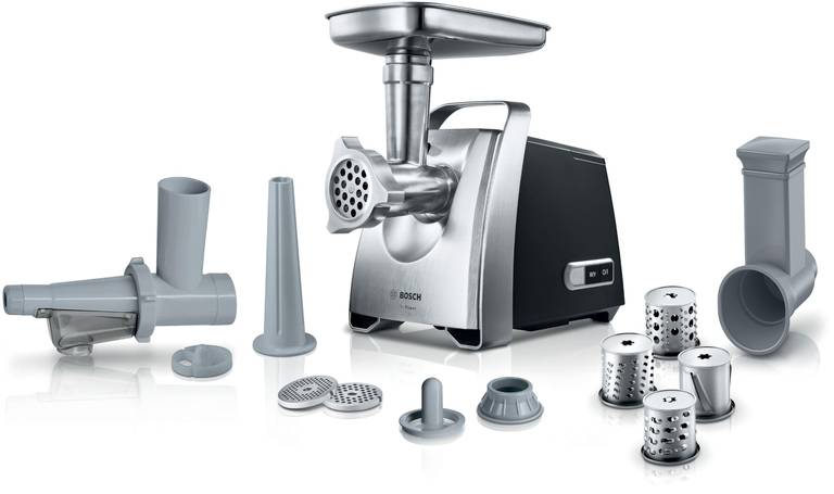 Bosch – Picadora de carne ProPower, 2200 W, Capacidad de 4,3 kg,Negro + Set Completo Accesorios[Reaco -Como Nuevo; Embalaje Original Dañado]