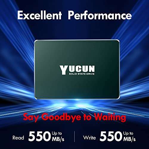YUCUN 2.5 Pulgadas SATA III Disco Duro sólido Interno de Estado sólido 512GB SSD