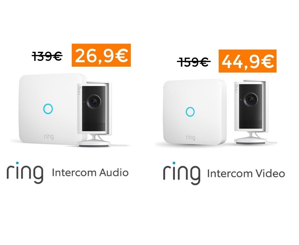 Ring Intercom Audio y Video + Ring Cámara interior Plus Gratis [Ofertas anticipadas Prime Day]
