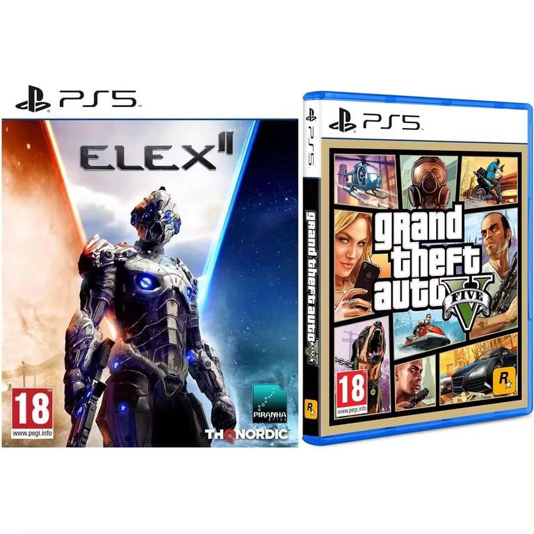 Pack Videojuegos Grand Theft Auto V PS5 + Elex II Ps5 - Take 2 - PAL ESPAÑA (16,17 NUEVO USUARIO)