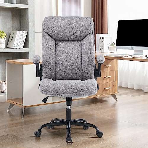 Silla de oficina de tela, silla de computadora, puede levantar, silla  giratoria, silla de oficina ejecutiva, respaldo, silla de tareas, silla de