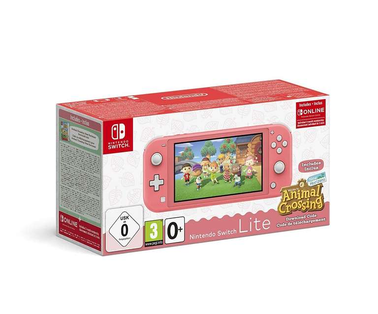 Nintendo Switch Lite Coral + Animal Crossing New Horizons + 3 Meses de Nintendo Switch Online