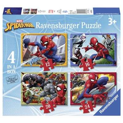 Puzzle Ravensburger Marvel Spiderman 12 + 16 + 20 + 24 piezas