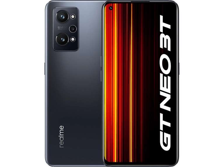 Móvil - realme GT Neo 3T 5G, Negro, 128 GB, 8 GB RAM, 6.62 " FHD+, Snapdragon 870, 5000 mAh, Android 12