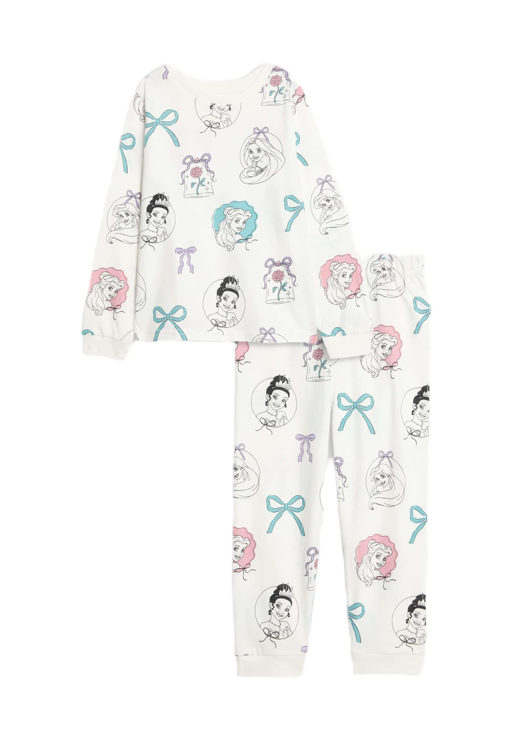 Marks & Spencer Pijama Disney Princess de Algodón Puro para Niña, Ajuste Normal