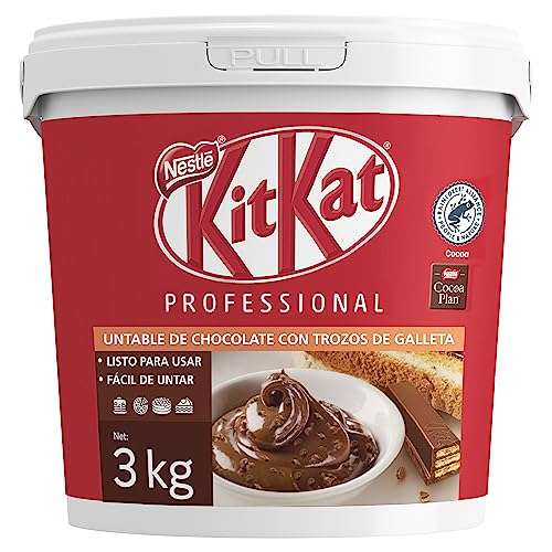 KIT KAT Cubo 3kg de Chocolate Untable con Trocitos de galleta