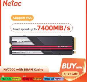 Netac-disco duro interno de estado sólido NVMe M2, 2TB, PCIe4.0, M.2, 2280 DRAM