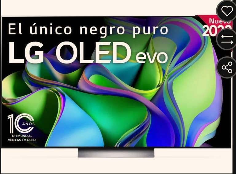 (Desde APP) TV OLED EVO 77" LG OLED77C35LA | 120Hz | 4xHDMI 2.1 | Dolby Vision & Atmos+ DTS