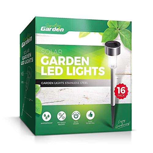 16 luces solares LED para jardín
