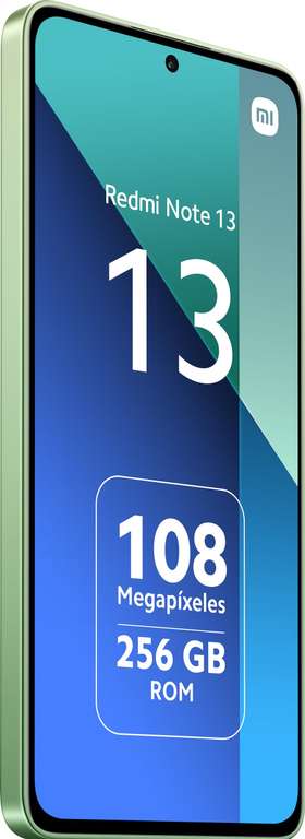 Smartphone Xiaomi Redmi Note 13 4G 8+256 GB 6,67" AMOLED FHD+ 120Hz, Snapdragon 685, NFC, Triple cámara 108MP, Carga 33W, Verde (Versión ES)