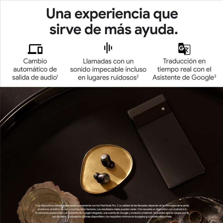 Google Pixel Buds Pro - Auriculares botón inalámbricos - Cancelación de Ruido Activa - Bluetooth - Coral (2a mano - Muy bueno) Precio Cesta