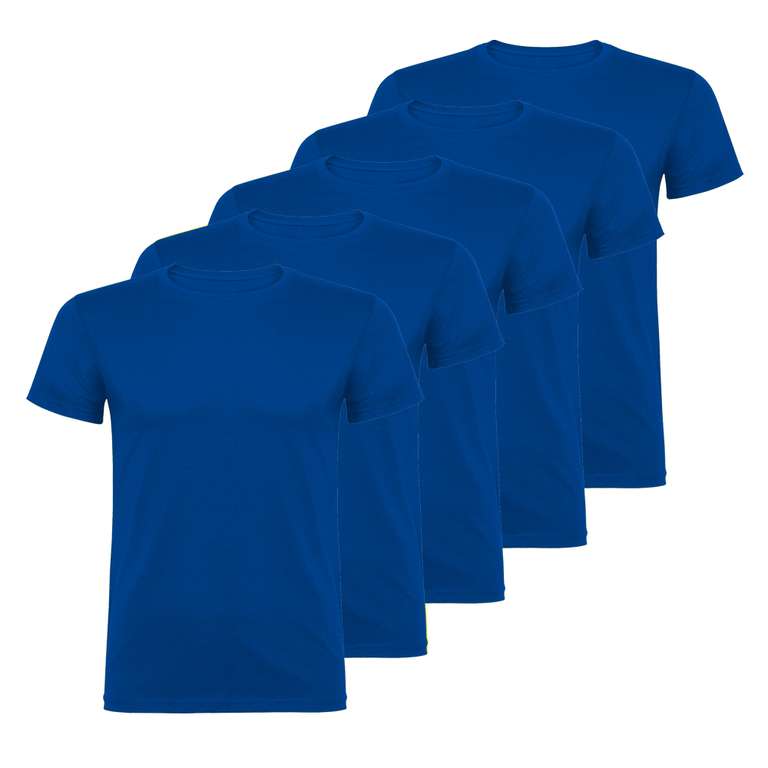 Pack 5 camisetas 155 Gramos modelo unisex Maxima calidad, hombre y niño, unisex corte clásico