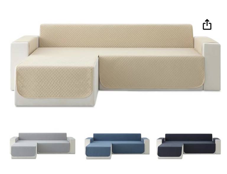 Todocama Funda Cubre Sofá Chaise Long – IZQUIERDO O DERECHO 240cm – VARIEDAD DE COLORES