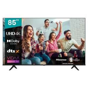 TV LED 85" (215,9 cm) Hisense 85A6BG, 4K UHD, Smart TV