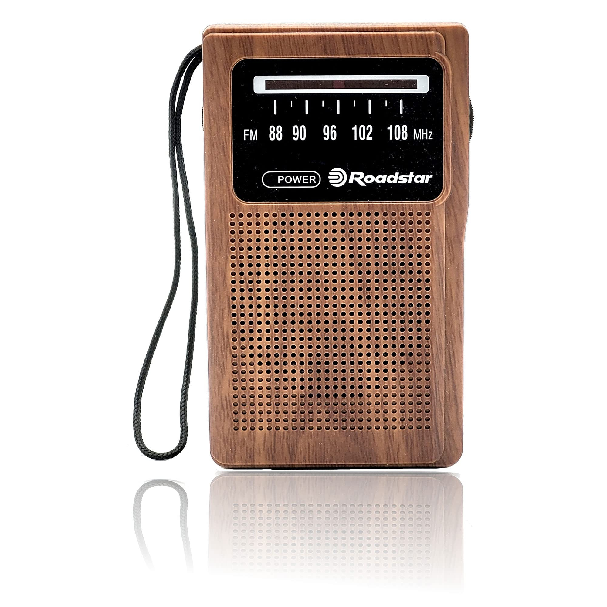 Roadstar TRA-1230WD Radio Portátil FM Analógica, Funciona a Pilas, Toma de Auriculares, Transistor de Bolsillo, Pequeño y Ligero