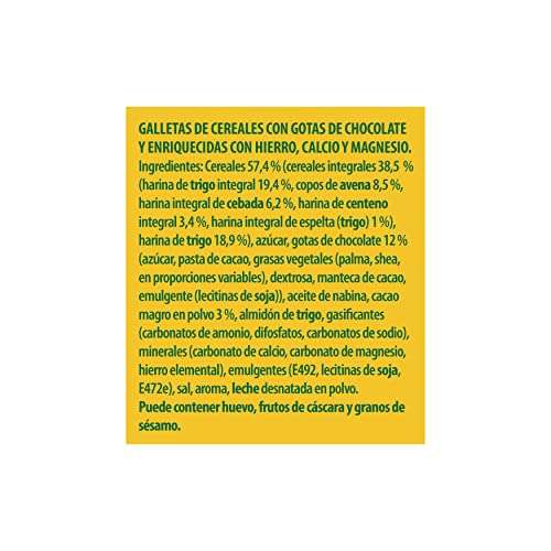 2 x Fontaneda Belvita Galletas con Chocolate y 5 Cereales Completos enriquecidas con Hierro, Calcio y Magnesio 300g [Unidad 1'35€]