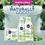 2 x NIVEA Naturally Good Agua Micelar con Aloe Vera Bio (400 ml), limpiador facial hidratante con ingredientes naturales