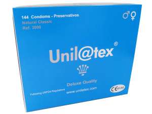 144 condones Deluxe Quality Unilatex (con compra recurrente)
