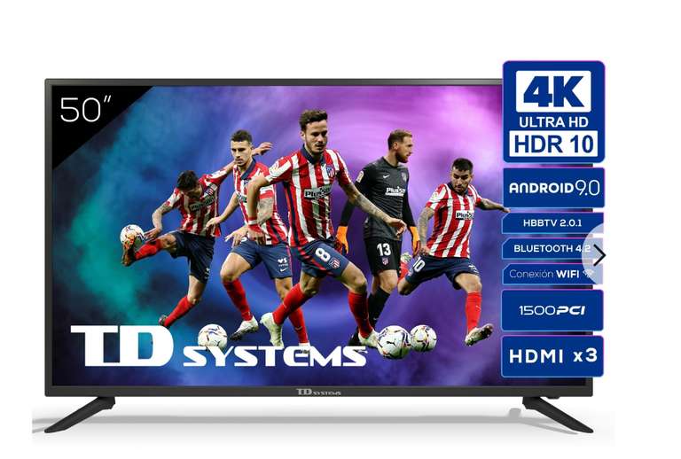 TV LED 127 cm (50") TD Systems K50DLG12US, 4K UHD, Smart TV // Recogida en tienda Gratis