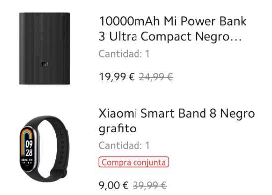 Xiaomi Band 8 + Powerbank 10000mAh 22'5w (15'2€ con mi points)