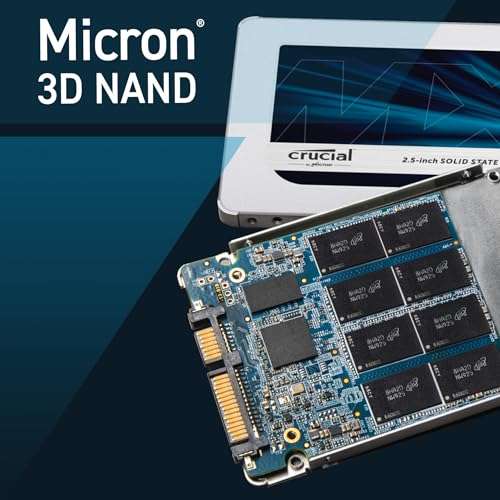 Crucial MX500 2TB 3D NAND SATA de 2,5 pulgadas SSD Interno
