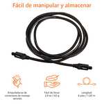 Amazon Basics - Cable óptico de audio digital Toslink (1,83 m), negro