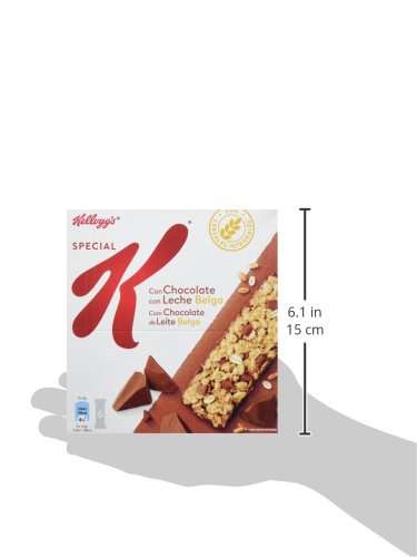 Kellogg's Special K Chocolate con Leche Belga Barritas con Base de Chocolate con Leche, 6 x 20g