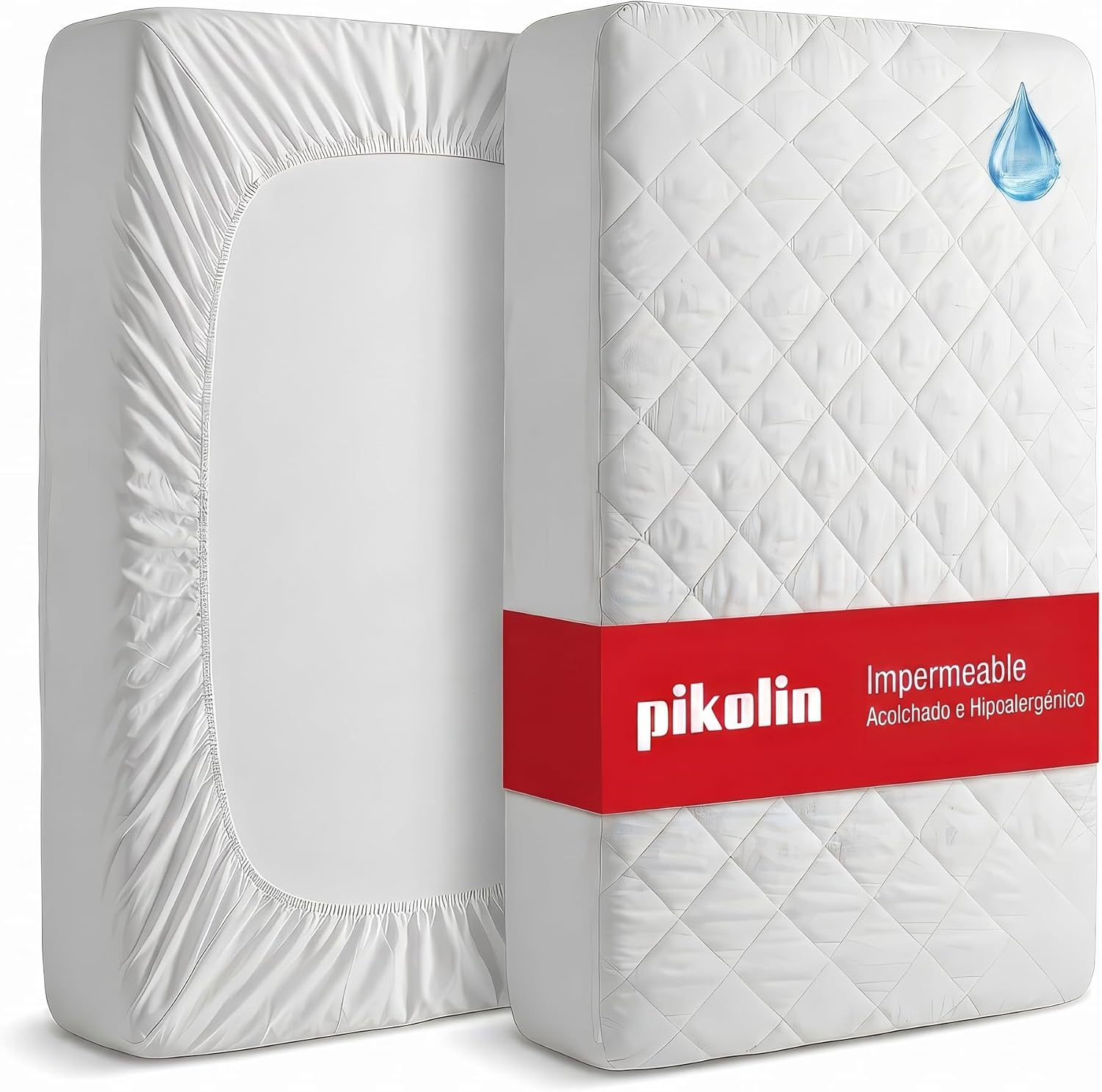 PIKOLIN Protector Colchón 90x190/200cm Impermeable Acolchado