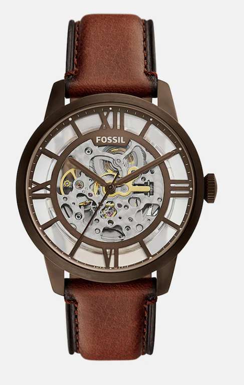 Reloj de hombre Townsman ME3225 Automático de piel ecológica marrón
