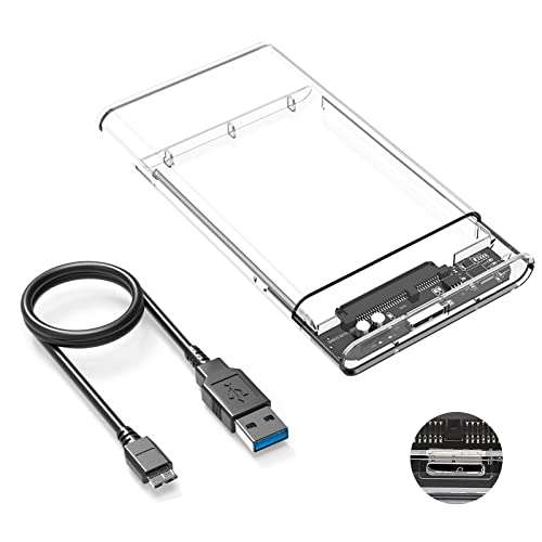 Carcasa Disco Duro 2,5 USB 3.0,SATA III de 5 Gbps, compatible con Windows, Linux y Mac