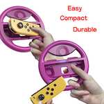 COODIO Volante y Grip Switch, Switch Joy-Con Racing Wheel Volante, Mandos Grip Joy-Con para Mario Kart / Nintendo Switch / (Pack 4 Deluxe)
