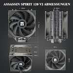 Disipador CPU Thermalright Assassin Spirit 120 V2 PLUS (4 tubos de calor, doble PWM Quiet Fan CPU)