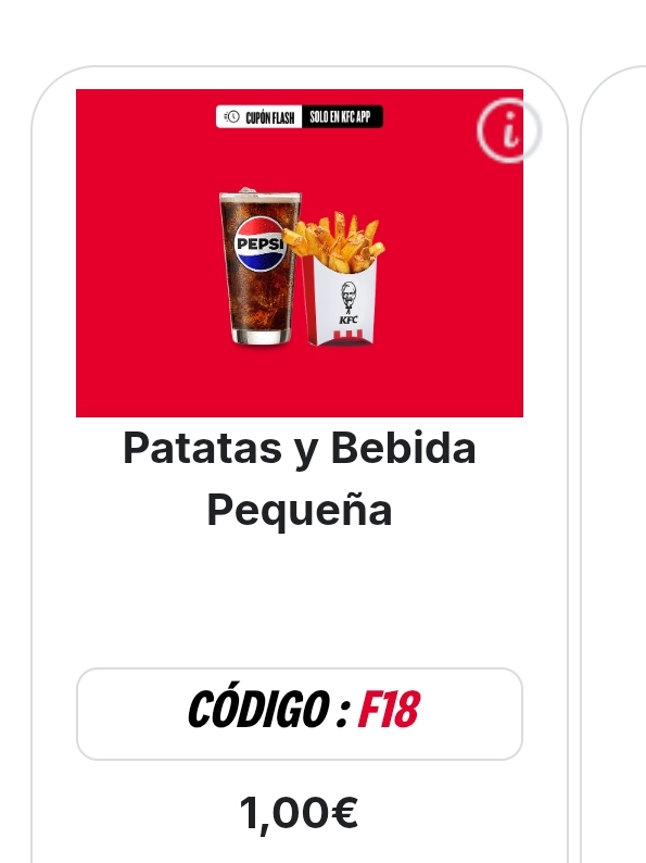 Bebida y patatas pequeñas 1€!