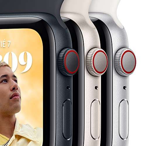 Apple Watch SE de 2.ªgeneración (GPS, 40mm) con Caja de Aluminio en Plata - Correa Deportiva Blanca Monitor de entreno y sueño