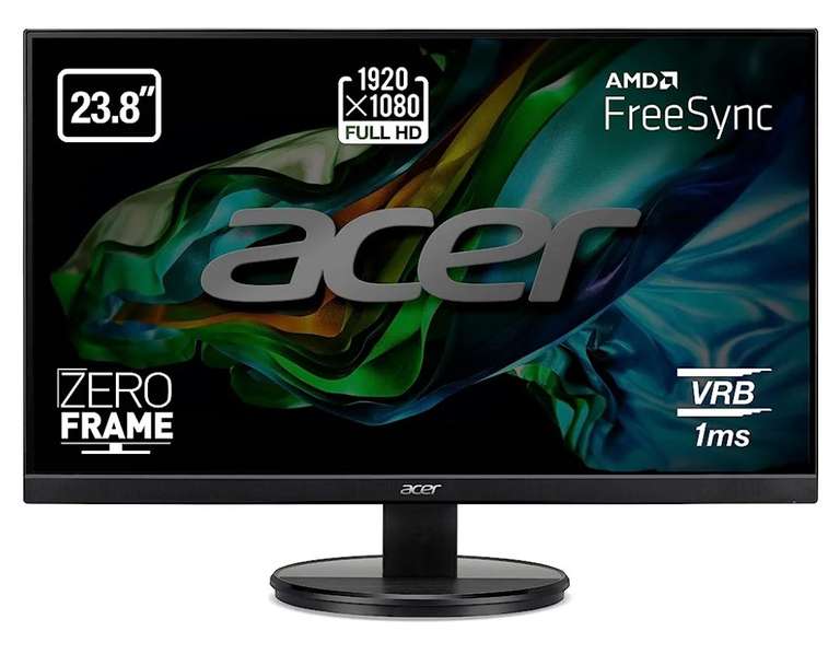 Acer K242HQL - Monitor de 23,8" Full HD 60 Hz (60.5 cm, 1280 x 1024, Pantalla LED, ZeroFrame, 250 cd/m², Tiempo de Respuesta 1ms HDMI)