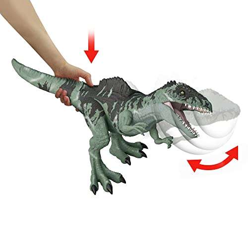 Jurassic World Dominion Strike N' Roar Figura de acción dinosaurio gigante articulado con sonidos - juguete +4 años (Mattel GYC94)