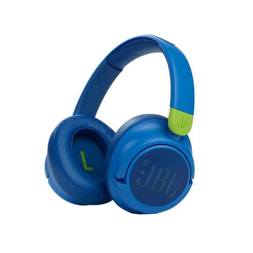 Auriculares inalámbricos - JBL JR460NC, De diadema, Bluetooth, Hasta 30 h, ANC, Micrófono, Azul