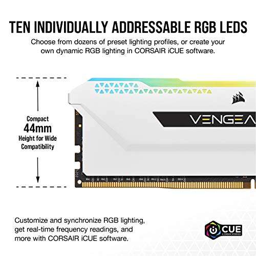 CORSAIR Vengeance RGB Pro SL 32GB (2x16GB) DDR4 3600 (PC4-28800) C18