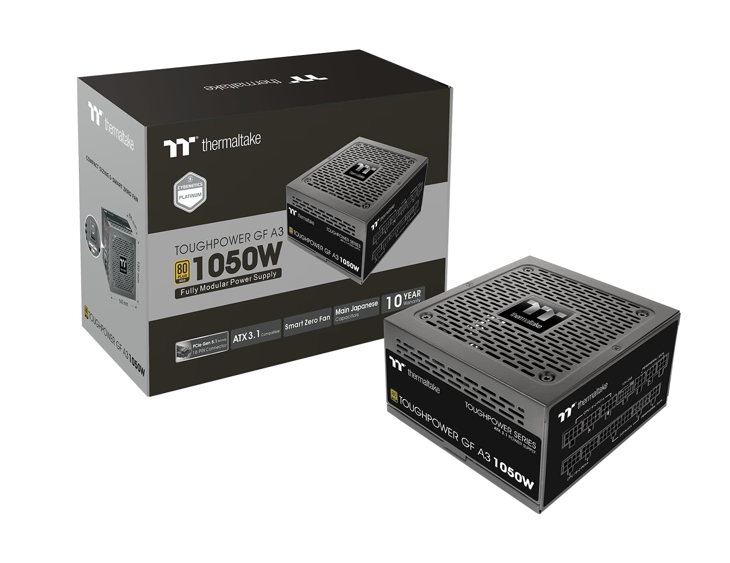 Thermaltake Toughpower GF A3 1050W | 80 Plus Gold | PCIe Gen 5.1 12V-2x6 | Totalmente Modular | Ventilador Ultra Silencioso