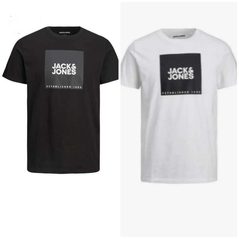 JACK&JONES Hombre Pack 2 Camisetas Verano Manga Corta