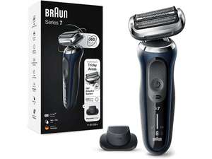 Afeitadora - Braun Series 7 71-B1200S, Afeitadora eléctrica de barba, Wet & Dry, Accesorio para corte de pelo, Azul