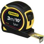 STANLEY Cinta Métrica 3m/10ft, Revestimiento Tylon Antidesgaste, Funda Bimaterial, Bloqueo Preciso, Hoja Antirreflejo, Gancho TRU-ZERO