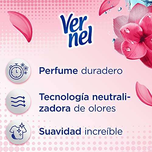 Vernel Suavizante Concentrado para la Ropa Frescor Floral (pack de 6, total: 528 lavados), para una experiencia aromática hasta 200 días