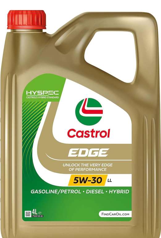 Aceite de motor Castrol EDGE 5W-30 LL HYSPEC en garrafa de 5