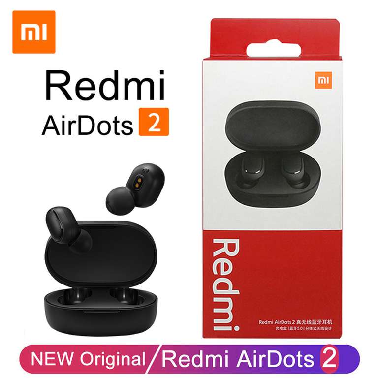 Original Xiaomi Redmi Airdots 2 Bluetooth Auriculares inalámbricos con micrófono
