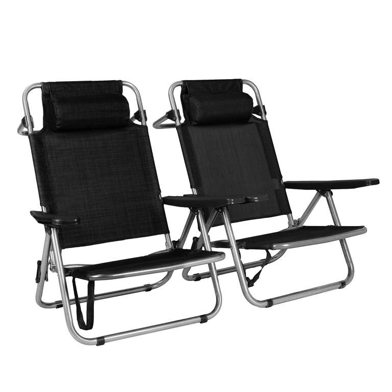 Pack 2 sillas plegables reclinables en 4 posiciones